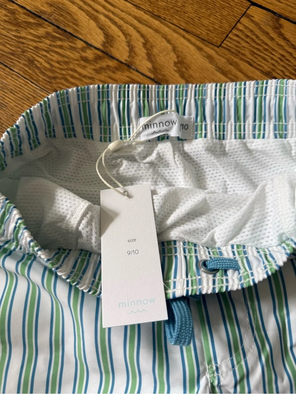 Minnow Striped Swim Trunks - Size 9 / 10 - NWT
